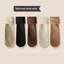1/5 Pairs Snow Socks For Women Autumn Winter Socks With Fuzzy Thickened Warm