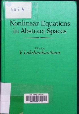 Nonlinear differential equations in abstract spaces Vangipuram Lakshmikantham, S