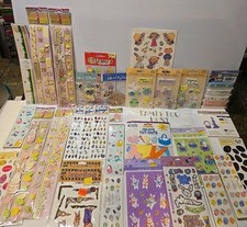 Lot of 32 Scrapbooking Sticker  Cut-out Packs - HAPPY EASTER EGGS BUNNIES ETC