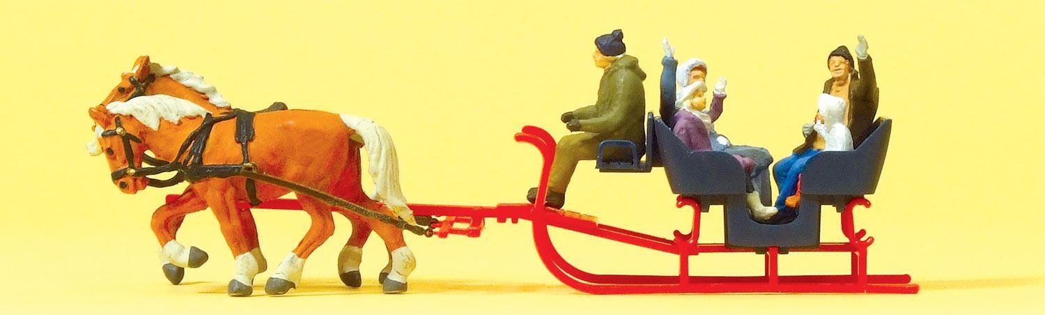 Horse Drawn Tourist OO/HO gauge figures Preiser 30420