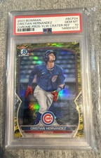 2023 Bowman - Chrome Prospects Cristian Hernandez #BCP-24 Yellow Refractor...