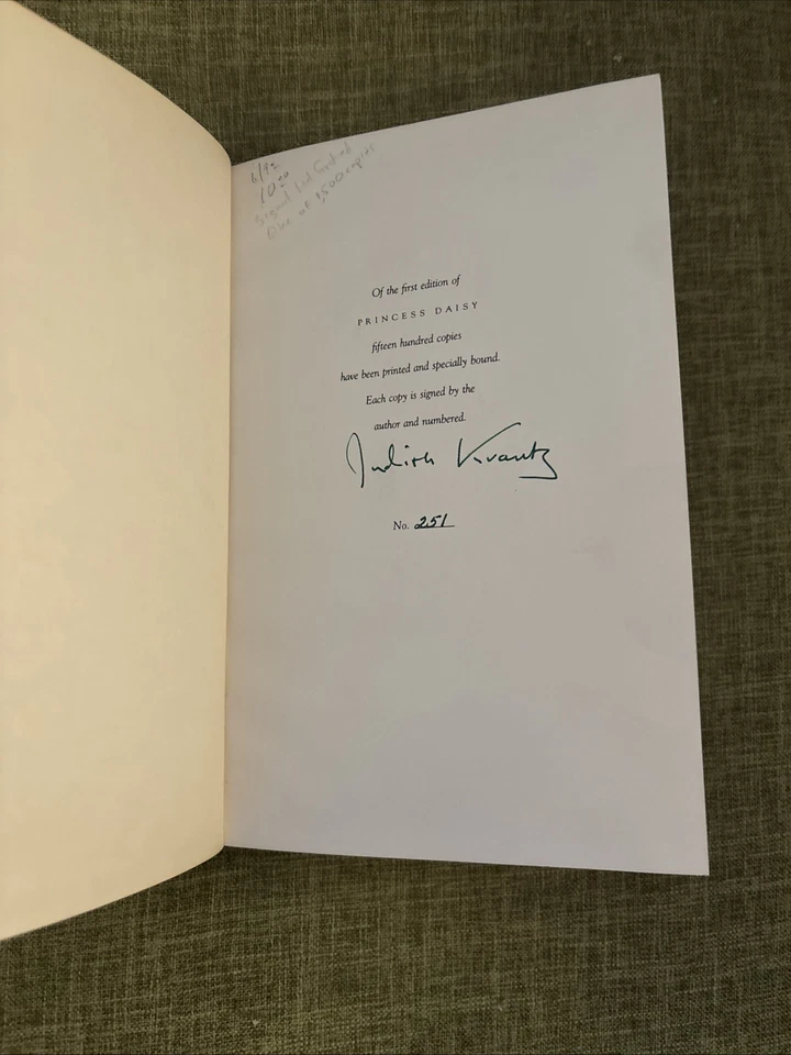 PRINCESS DAISY by JUDITH KRANTZ 1980 1st ed. signed limited edition hardcover Foto 4 de 4