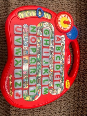 VTech Touch And Discover Alphabet Town 8 Educational Activities Clock Games
