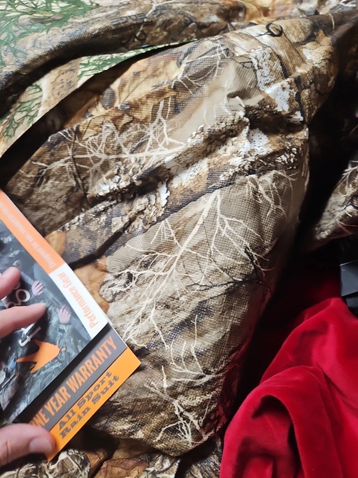 NWT Frogg Toggs All Sport Rain Jacket Pants Suit Combo Realtree Edge Camo XL - Image 3 of 4