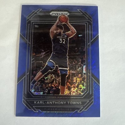 Karl Anthony Towns 2022-23 Panini Prizm 30/35 Blue Shimmer Timberwolves #68