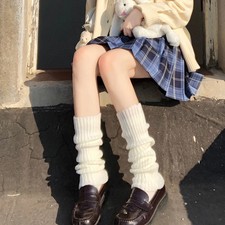 Striped Leg Warmers Long Socks Knitted Leggings Winter Arm Ankle Warmers