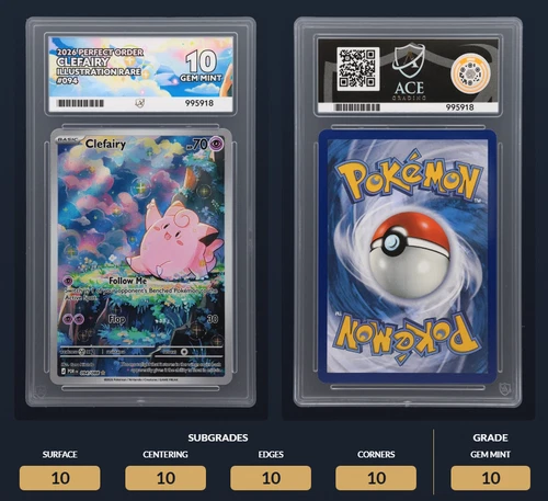 Pokemon TCG - Clefairy - 094/088 - Perfect Order - Ace 10 - Perfect Subgrades