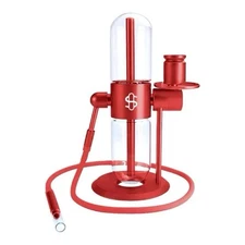 Stundenglass Gravity Infuser 360° Rotating Glass Hookah Red