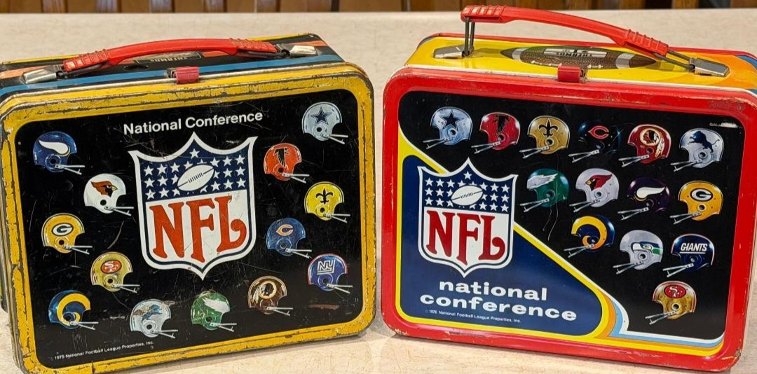 1975 & 1976 NFL Metal Lunch Box With Thermos WOW!! MUST SEE!! | eBay
