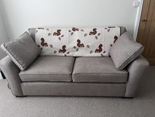 Set of 2 NEXT Sofa Arm Cushions with Covers - Woven Chenille Mid Natural Unused