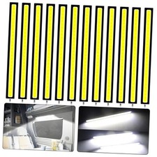 12PCS 12V LED Interior Light Bar, Waterproof 28 LEDs COB Strip Light White