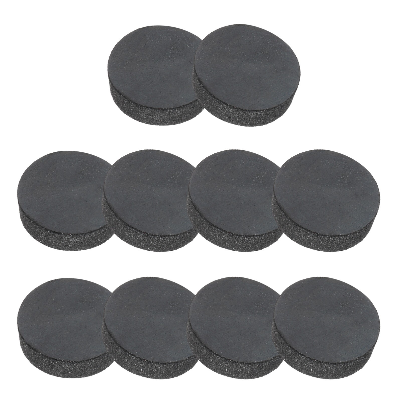 Rubber Solid Discs Washers Anti-Vibration Spacer, 10 Pcs 15mm OD 5mm Thick