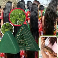 Usman-Grass Cypress Leaf Shampoo Bar Nature Triangle Shampoo Soap Deep Cleansing