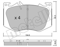 Metelli BremsbeläGe Bremsbelagsatz FüR Mercedes-Benz A-Klasse W177 GLA H247