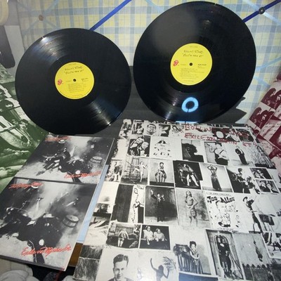 ROLLING STONES EXILE ON MAIN STREET LP 1972 COC 2 2900 W/ 12 Postcards Hype Stkr