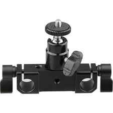 CAMVATE 15mm Rod Clamp Railblock with 1/4 Hot Shoe Mount Mini Ball Head for DSLR