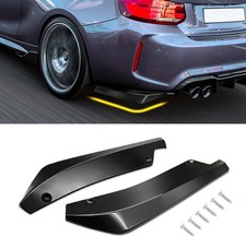 2x For Nissan Rear Bumper Lip Diffuser Splitter Canard Protector Gloss Black