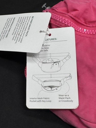Gaiam Athletic Be Free Pink Waist Pack Crossbody Belt Bag/Fanny Pack NWT - Bild 3 von 7