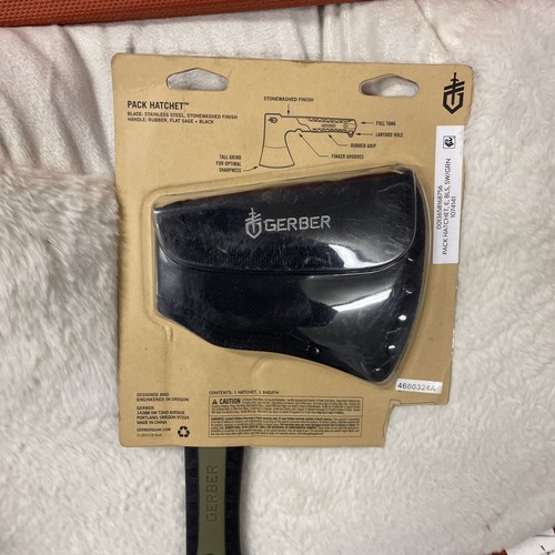 Gerber Pack Hatchet Full Tang Rubber Grip Corrosion Resistant W/Sheath 1074141 - Picture 5 of 8