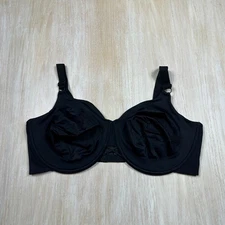 Curvation Black Smoother Stretch T Shirt Casual Everyday Underwire Bra 44DDD
