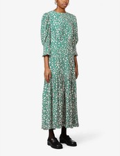 Rixo Women's Petal Clover-Print Chiffon and Crepe Maxi Dress Floral  US 12 XL