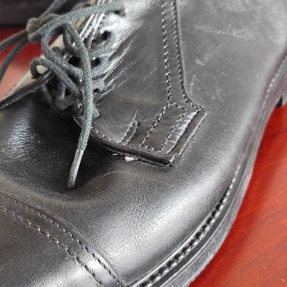 Zapatos de vestir Oxford vintage Dexter de cuero negro con punta de ala para hombre 11 hechos en EE. UU. DE COLECCIÓN Foto 4 de 4