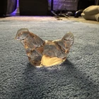 Fenton Miniature Pink Opalescent Hen Chicken