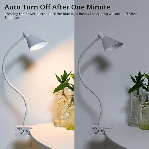 Desk Clip Light,3 Colors 10 Dimmable Brightness Reading Light, Flexible Bedsi... - Picture 5 of 6