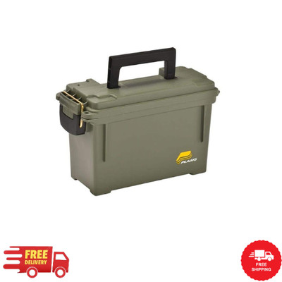 Plano Field Ammo Box, OD Green, Lockable Ammunition Storage Box with Heavy-Duty