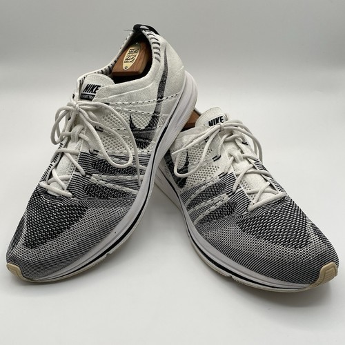 Nike Flyknit Trainer White Black OG Size 13 2017 AH8396-100 - Picture 3 of 7
