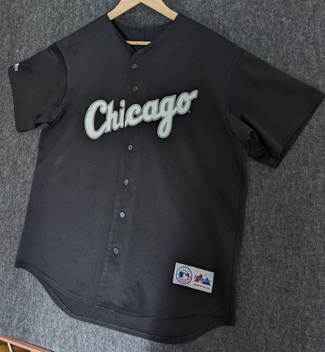Vintage 90s Frank Thomas Chicago White Sox #35 Majestic Jersey Mens Black XL USA