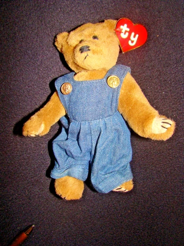 VINTAGE TY BEANIE BABY ATTIC TREASURES COLLECTION KOREA 1992 JOINTED BEAR NR