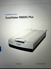 Microtek ScanMaker 9800xl TMA 1600 Large Format 6" x 7" Scanning Bed