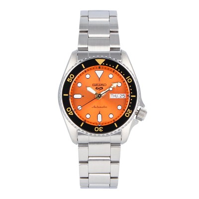 SEIKO SEIKO5 SRPK35K1 SKX Sports Style  Automatic Analog Orange Silver