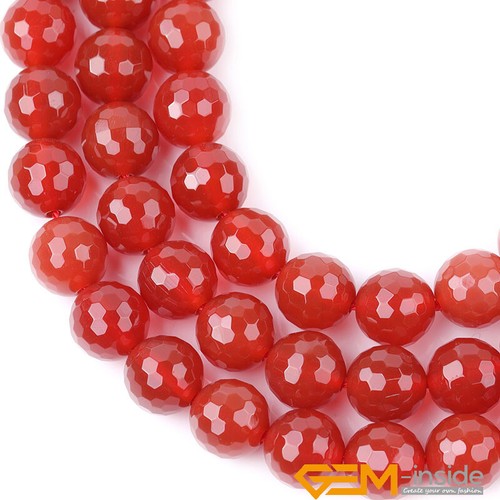 Red Agate Natural Gemstone Faceted Round Loose Spacer Beads Strands 15" 6/8/10mm - Foto 6 di 42