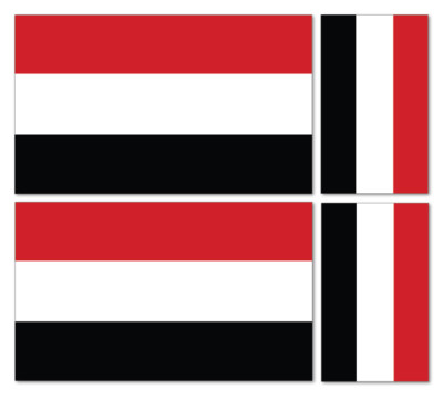 Yemen Flag Vinyl Decal Bumper Sticker 2-Pack Car Truck Van Laptop Window