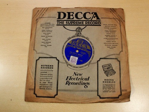 Eda Kersey/The Gentle Maiden & Rigaudon/1929 Decca Shellac 10"/78 RPM - Picture 2 of 4
