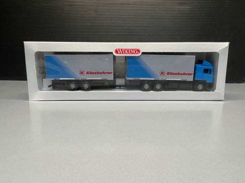 MAN LKW Wechsel Koffer Zentralachs Anhänger Zug Kässbohrer Wiking H0 1:87 OVP - Picture 2 of 12