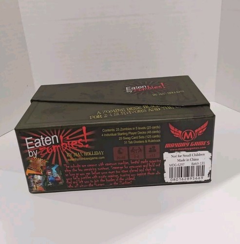 Eaten by Zombies By Max Holliday A Zombie Deck Building Card Game