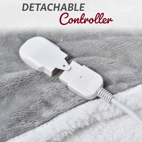 Heated Throw Large Blanket Electric Warm Fleece Washable Timer & Heat Settings - Picture 32 of 155