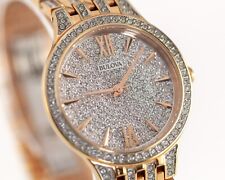Bulova Women's Phantom Quartz Swarovski Crystal Wrist Watch 98L235