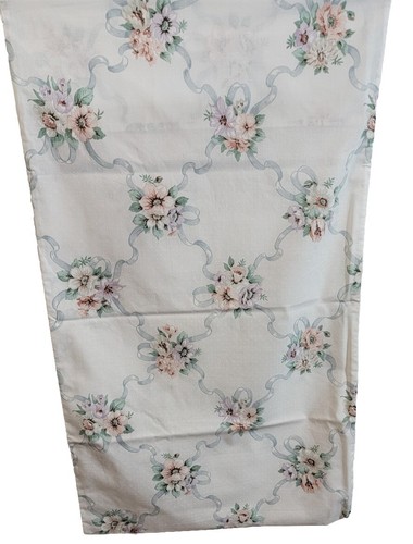 2 Homemade Pillowcases Vintage Fabric. 20 X 32 Stan/queen. Pink roses Blue Ribb - Picture 5 of 8