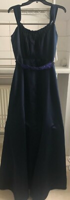 Vera Wang Kleid blau mit Schärpe 