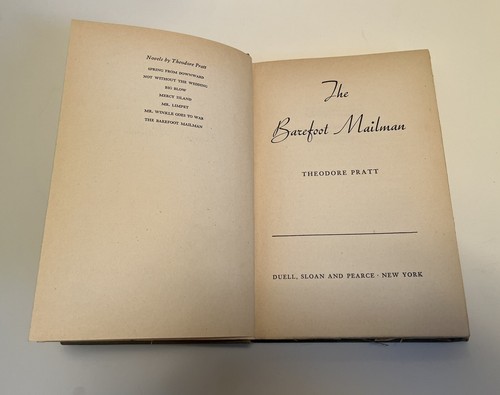 1st Edition 1943 HB THE BAREFOOT MAILMAN Theodore Pratt -Duell Sloan & Pearce DJ - Picture 13 of 20