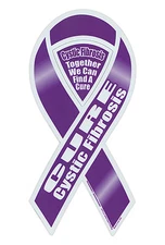 Magnetic Bumper Sticker - Cystic Fibrosis Awareness - Ribbon Support Magnet