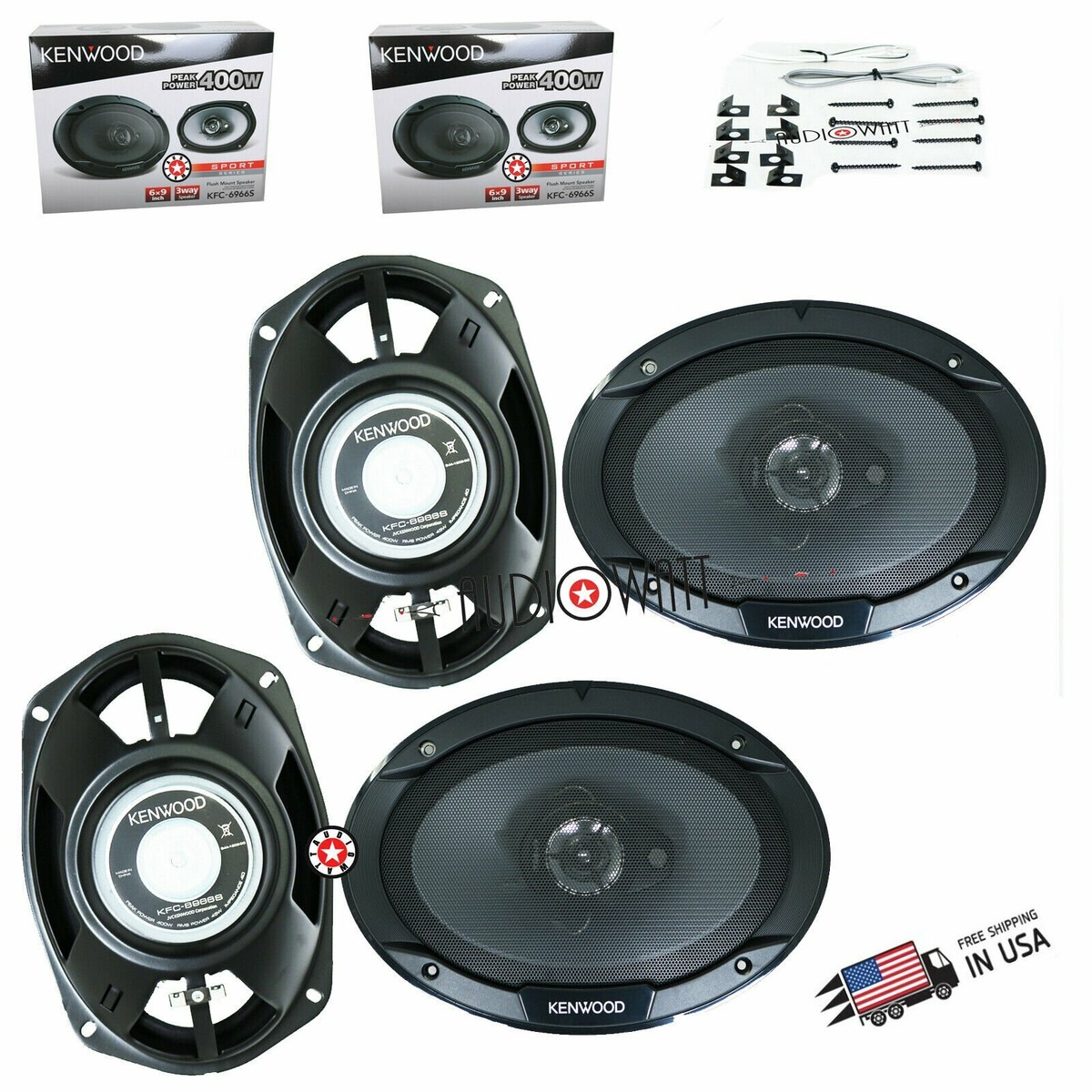 4 x KENWOOD KFC-6966S 6