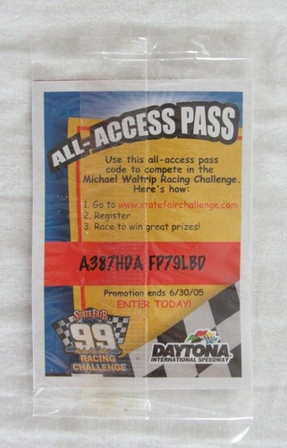 State Fair Michael Waltrip Racing Challenge Promo Daytona Speedway Trading Card - Imagen 2 de 4