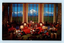 Jackson Lake Lodge Grand Teton National Park Wyoming Inside View Postcard C3