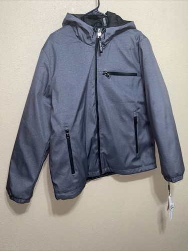 Calvin Klein Men's Classic Hooded Stretch Jacket gray SZ L NEW - Picture 6 of 11