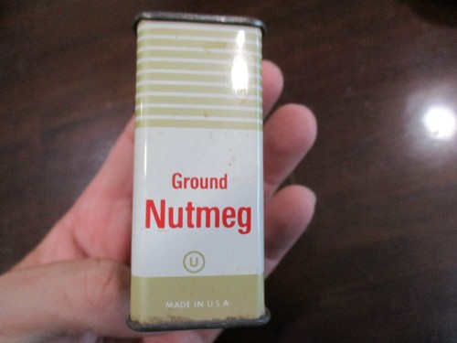 Ehlers ground Nutmeg spice tin Brooks Bond Foods Inc. Creative Cooking Hints tin - Picture 3 of 8